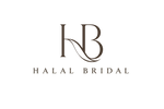 Logo of Halal Bridal with a stylized 'HB' on a white background